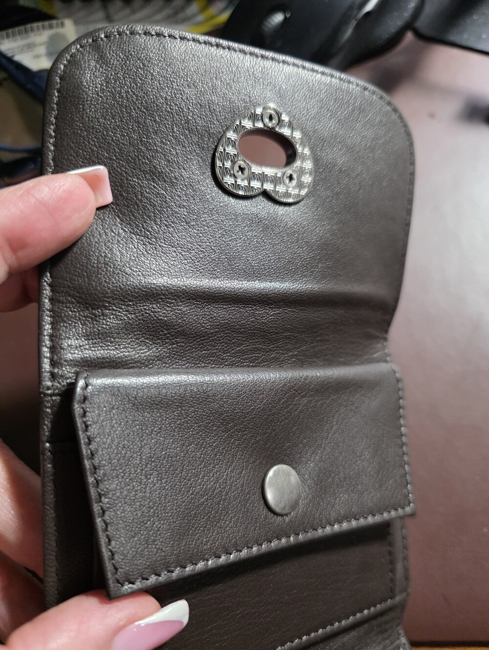 Free People Lock It Up Wallet New Without Tags - Dark Brown - Picture 7 of 10